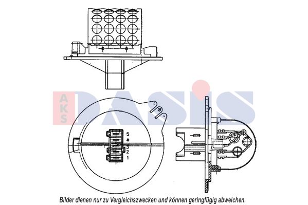 AKS DASIS Rezistors, Salona ventilators 700143N